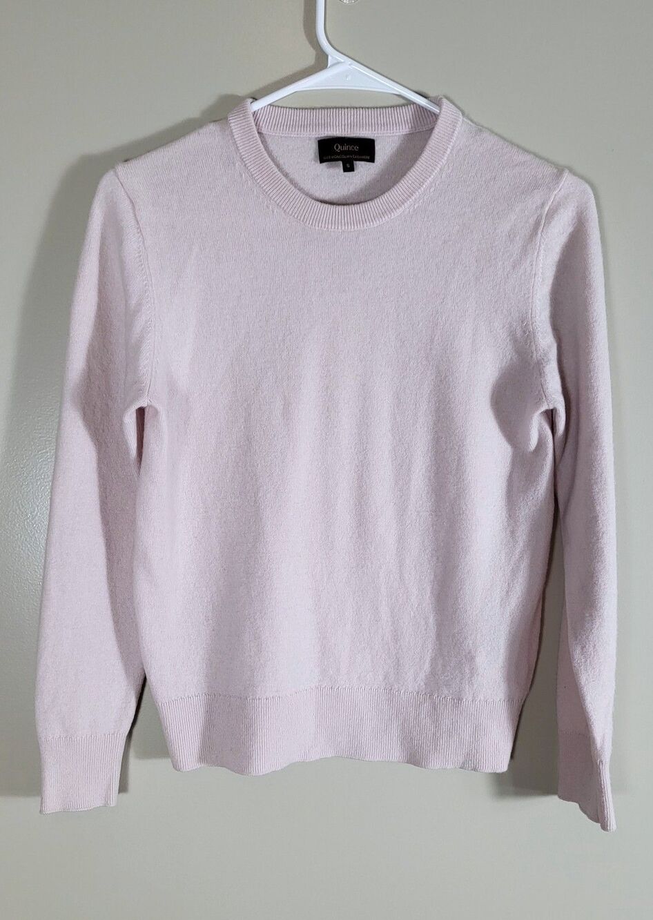 Quince Mongolian Cashmere Sweater S Minimal Pink Crewneck Quiet Luxury Preppy